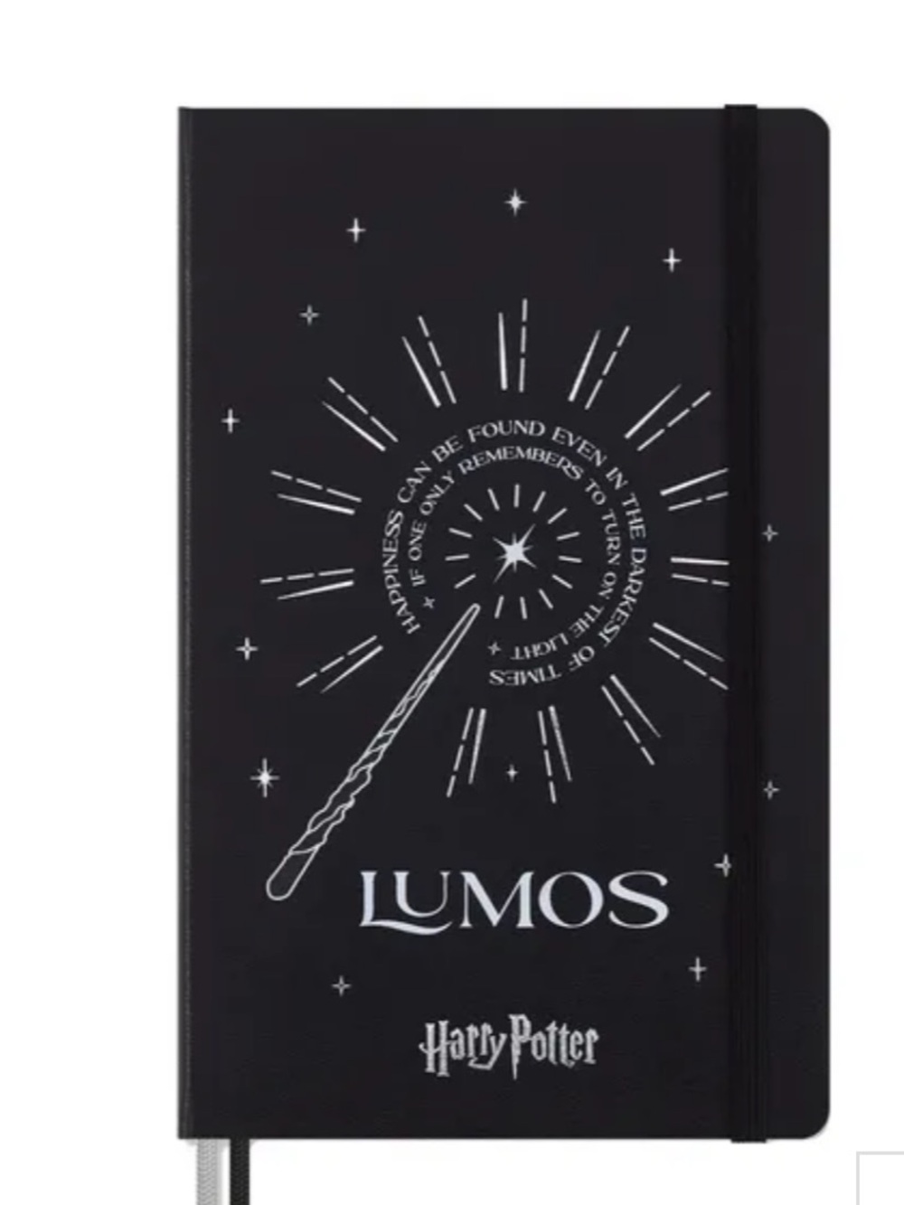 NWT Moleskine Black Harry Potter "Lumos" Notebook 5 x 8”